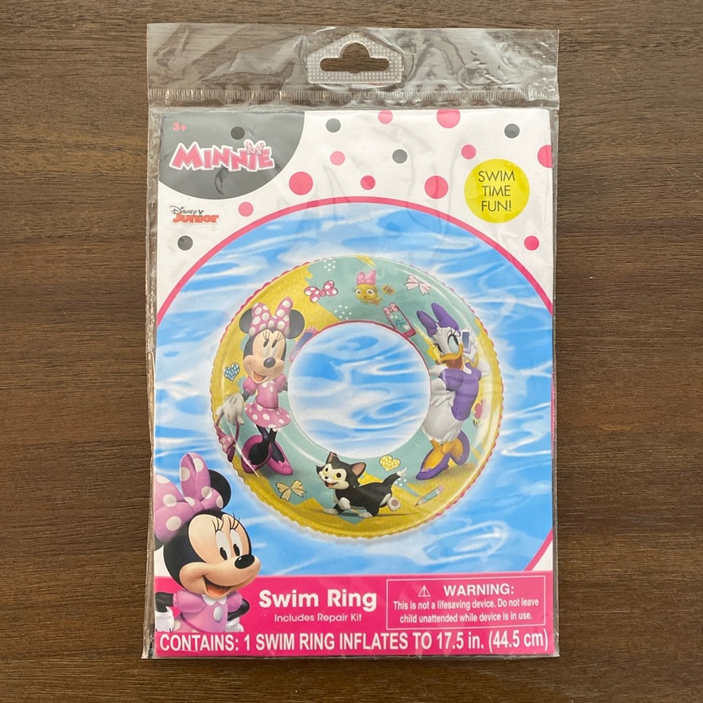 Disney Junior Minnie Mouse Swim Ring (Includes repair kit) Ages 3+